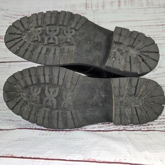 Sam Edelman Lex Combat Boots Womens 8.5 Black Leather Lace Up Lug Sole Gorpcore - Picture 6 of 8